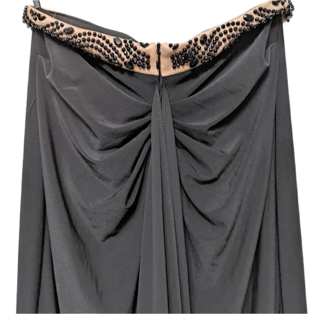 XSCAPE Beaded Waist Maxi Skirt with Train 0 - Picture 6 of 10